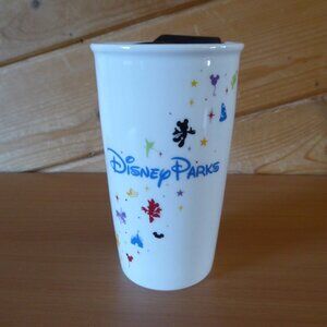 Disney Parks Starbucks 2015 Ceramic Tumbler Traveler Coffee Cup 355ml 12 oz NEW